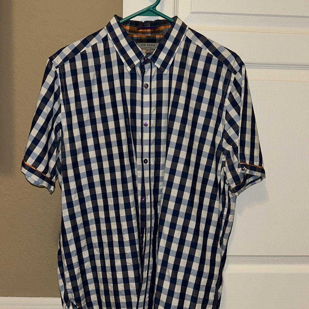 Men's Ted Baker Blue Checkered Shirt
